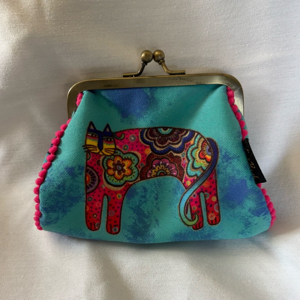 Laurel Burch Artistic Cat Design Purse (EUC)